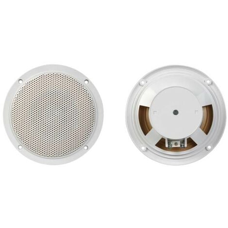 Velleman Haut-parleurs encastrables, 2 pcs, pour la maison et extérieur, rond, blanc, 5