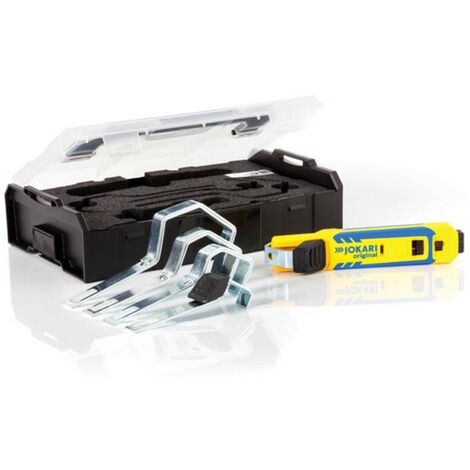 Jokari T71000 Couteau à dénuder adapté pour câbles ronds, câbles pour pièces humides 8 à 28 mm