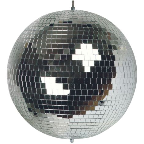 HQ-Power Boule à facettes disco Ø 30 cm, effets lumineux spectaculaires pour les fêtes, système de suspension sûr et verre à facettes, accessoire de piste de danse pour disco et plus