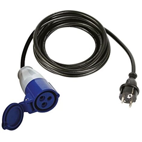 Perel – Câble adaptateur électrique schuko vers prise CEE 3 m – Intensité 16A – Tension 230V – Indice de protection IP44 – ECEEA3