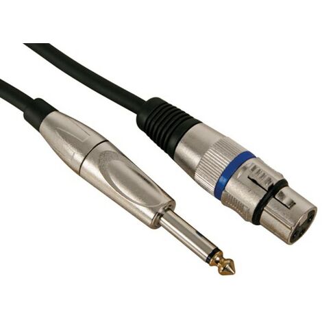 Cable Professionnel Xlr, Xlr Femelle Vers Jack Mono 6 35mm (10m) (1/3)