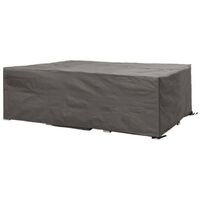 Housse Protection Salon Jardin Ovale - Polyester Anthracite 224x150x78 Cm, Imperméable Anti-UV, Cordon & Œillets