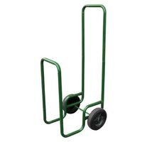 Relaxdays Chariot à Bois De Chauffage Avec Bâche - 60 Kg, 2 Roues, Métal Noir - Transport & Stockage