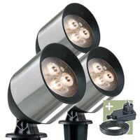 Ludeco - Joren - spot - set (3 pcs) - 12 V - 90 lm - 1 W - blanc chaud