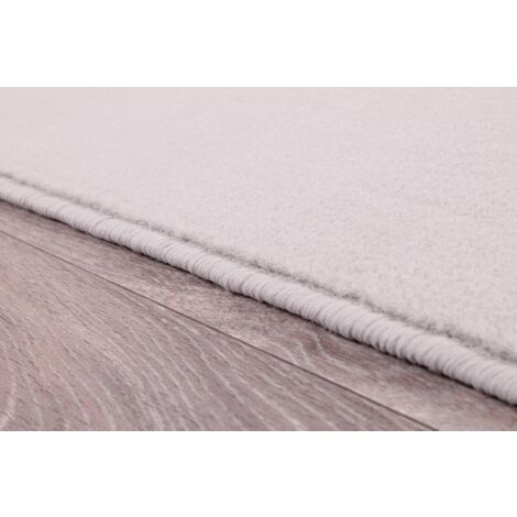 Modern Poly Moda Plain Rug Silver Light Grey Small Carpet 80 x 150 cm (2'6"x5'0")