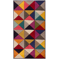 Modern Quality Handcarved Geometric Design Multi Colour Soft Rug in 80x150 cm (2'6''x5'0'') Samba