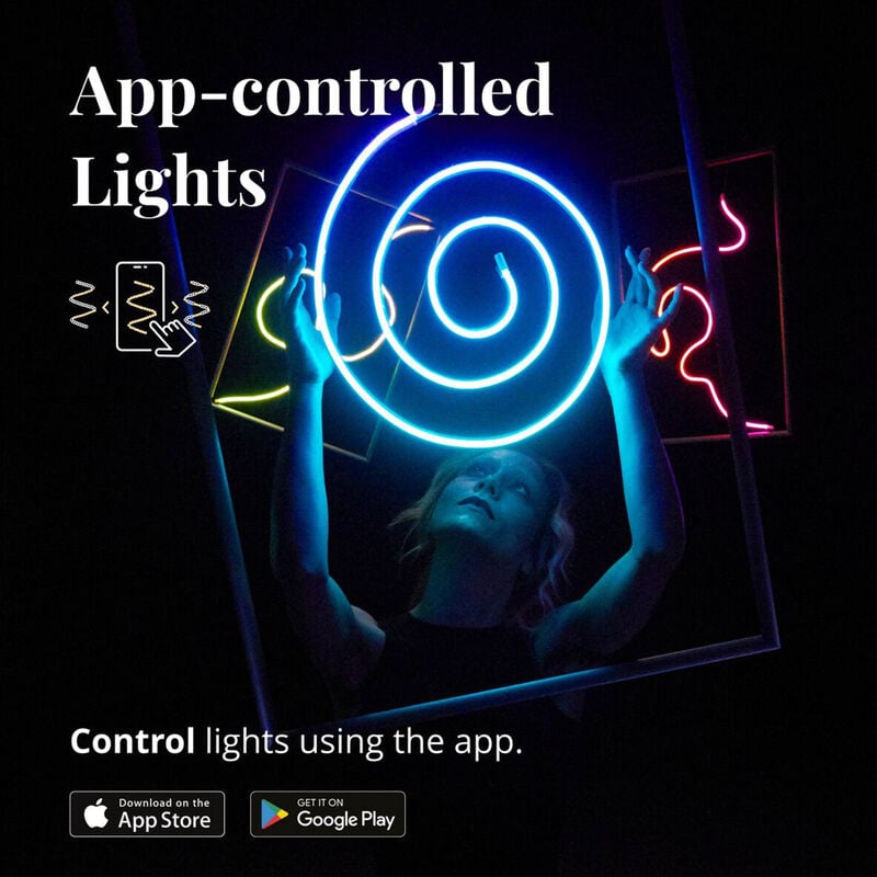 2m 192 LED Twinkly Flex Smart App Controlled Neon Light Multi