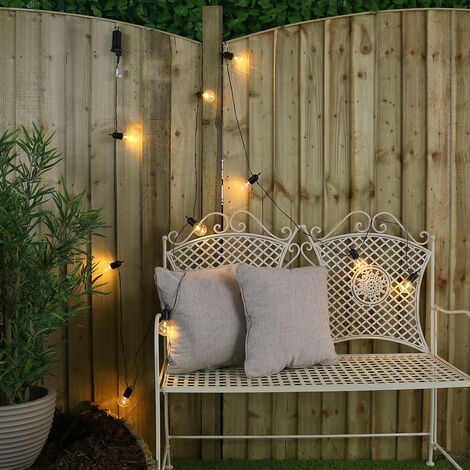 Battery festoon deals outdoor lights