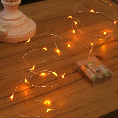 2m Battery Power Firefly LED Wire Fairy Lights Indoor Home Decoration (1/3)