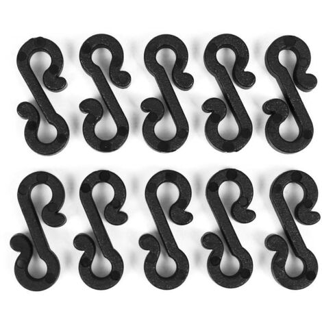 10 Pack Black S Gutter Hooks for Outdoor Lighting