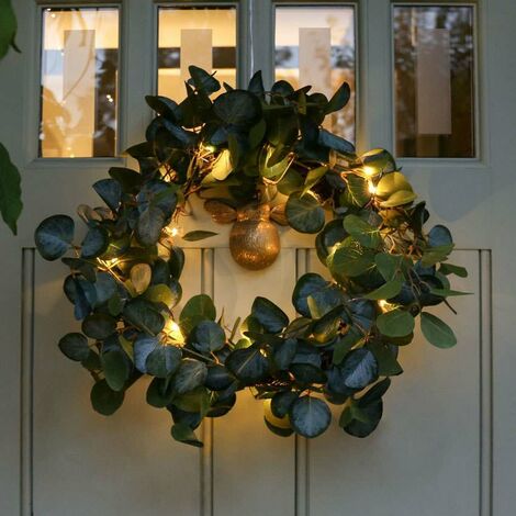37cm Outdoor Eucalyptus Decorative Wreath Garden Door Home Indoor (1/5)