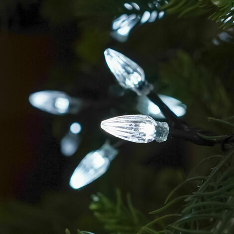 23.9m Indoor & Outdoor Traditional Diamond Christmas Tree Fairy Lights White (1/2)