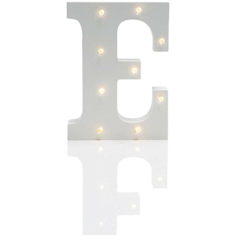 Alphabet 'E' Marquee Battery Light Up Circus Letter, Warm White LEDs, 16cm