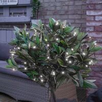 5m Solar Power Outdoor LED Fairy Lights Green Cable White Garden Indoor Décor