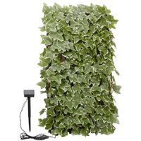 1.8m Solar Power Outdoor Lit LED Ivy Trellis Light | Garden Wall Decoration Faux Climbing Plant Artificial Leaf
