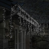 11.8m Outdoor Christmas Snowing Effect LED Icicle Lights White Decoration