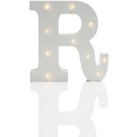 Alphabet 'R' Marquee Battery Light Up Circus Letter, Warm White LEDs, 16cm