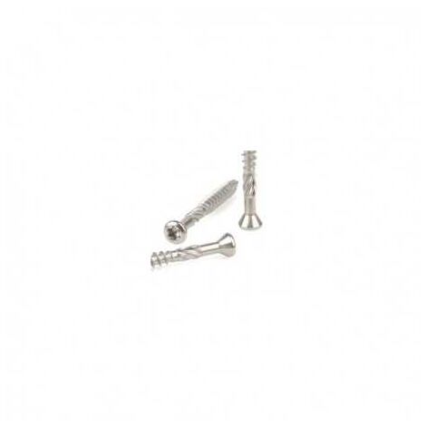 Vis à Bois DECK / Vis Terrasse Inox Autoforeuse Empreinte TORX à tête réduite + Embout Offert Matière Inox C1 (AISI 410) Dimensions 5 x 80 mm Boite de 200 Vis