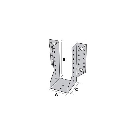 Sabot de Solive / Charpente à Ailes Extérieures 76x152 x 2 mm