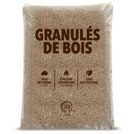 Palette de 144 Sacs de granulés de Bois 15 kg soit 2,16 T de Pellets de Bois DIN + Sud' Granulés Livraison Gratuite