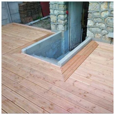 Lame de Terrasse Bois FIGARO 27x145 Douglas Striée - 2nd Choix - Naturel - 4m
