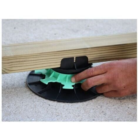 Plot H40/60mm ( 40/65 mm) PVC Réglable à Vérin pour Lambourdes Terrasse Bois