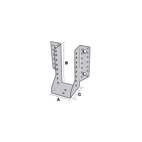 Sabot de Solive / Charpente à ailes extérieures 100x170 x 2 mm AE 440