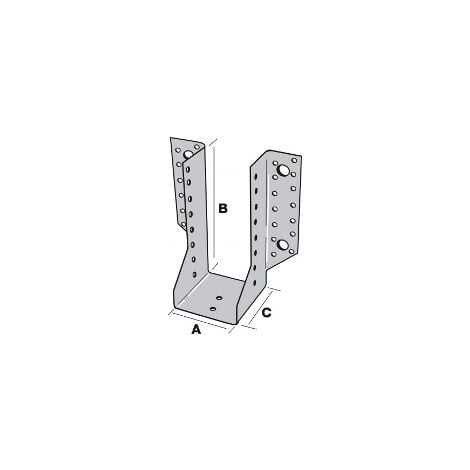 Sabot Universel de Charpente à Ailes Extérieures AE 335 Dimensions 46 x 144.5 mm