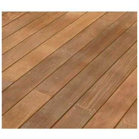 Lame de Terrasse Cumaru KD 1er Choix 21x145 Lisse 2 Faces 1.55m