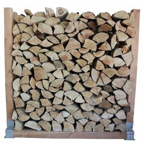 Sud Bois – Kit complet abri à bûches 1m x 1m – Supports métalliques et montants en 45x70mm – Poteaux en 69x69mm – Vis incluses pour montage rapide (1/4)