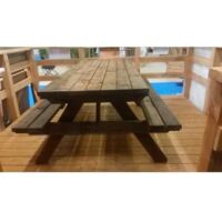 Sud Bois – Table de pique-nique 6 places PMR en bois Douglas autoclave 2m – Résistante aux intempéries – Idéale pour aménagement extérieur