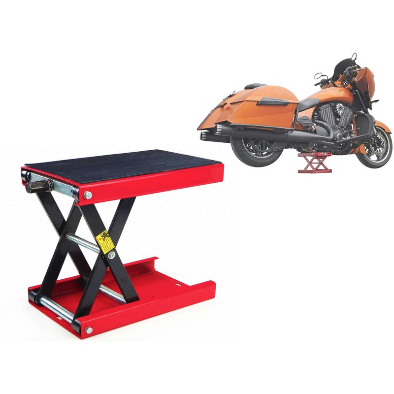 VEVOR VEVOR Elevador de Tijera para Moto, Capacidad Nominal 498,95 kg  Plataforma Elevadora para Motocicletas, Altura 20 - 37 cm Plataforma 45 x  14 cm Azul Elevador de Tijera para Reparación de Motocicletas