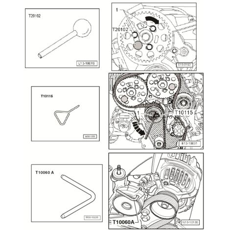 Calado de distribucion para VAG (Audi, Seat, Skoda, Volkswagen) motores 1.2, 1.4, 1.6, 1.9, 2.0 SDI / TDI