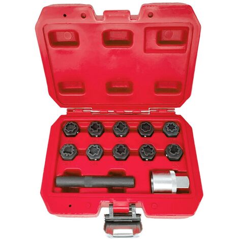 JOMAFA - Juego de 12 Piezas para Tuercas de Bloqueo de Rueda, Kit para Quitar Tornillos antirrobo, Compatible con Mercedes