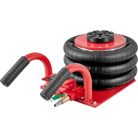Gato Neumático Carga de 3 Toneladas (3000 kg) Gato de Aire Elevación 135-420 mm Gato de Aire para Coche Elevación Rápida 3-5S, con Asas Laterales para Coches