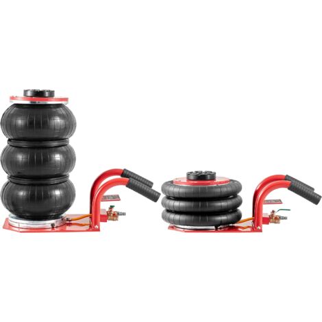Gato Neumático Carga de 3 Toneladas (3000 kg) Gato de Aire Elevación 135-420 mm Gato de Aire para Coche Elevación Rápida 3-5S, con Asas Laterales para Coches