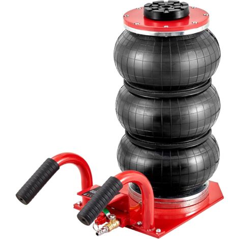 Gato Neumático Carga de 3 Toneladas (3000 kg) Gato de Aire Elevación 135-420 mm Gato de Aire para Coche Elevación Rápida 3-5S, con Asas Laterales para Coches