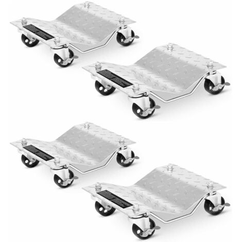 Juego de 4 portacoches posicionadores para coche/plataforma para mover coches, 675 KILOS/und. - JMK10079