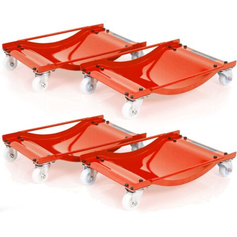 JOMAFA Juego de 4 portacoches/posicionadores para Mover Coches, 450 Kg