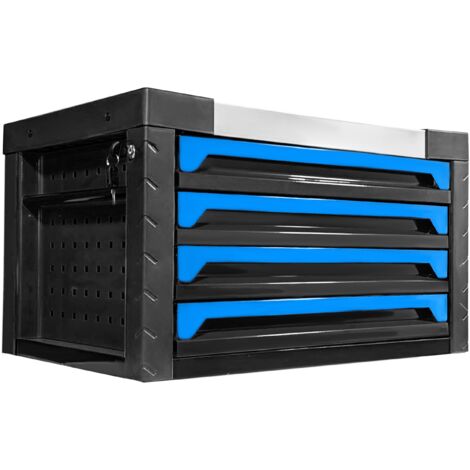 Caja de Herramientas tipo COFRE Con 4 Cajones y bandeja de acero inoxidable , 690 x 465 x 383 mm