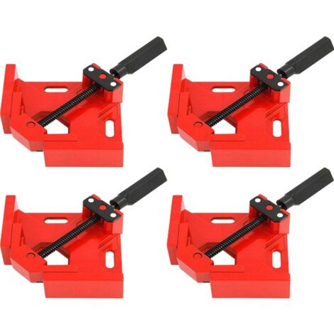 Juego de 4 escuadras sargento en angulo para soldar esquinas (compatible con metales), 68 mm