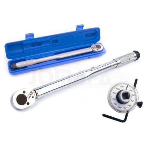 Llave dinamometrica 1/2 28 - 210 Nm con certificado de calibracion y GONIOMETRO medidor de angulo (1/5)