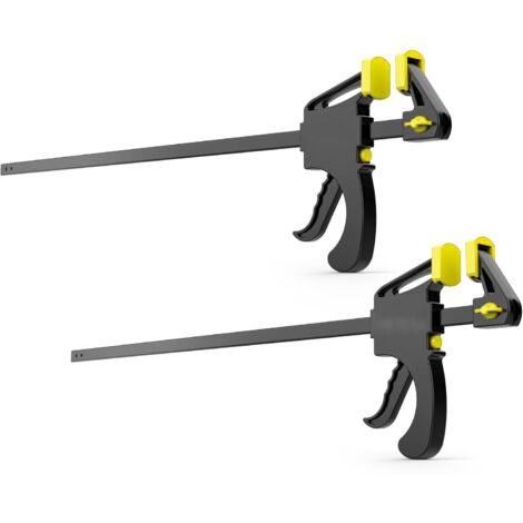 SARGENTOS DE BARRA CON AJUSTE RAPIDO 100MM PARA CAPINTERIA 2 PIEZAS (1/5)