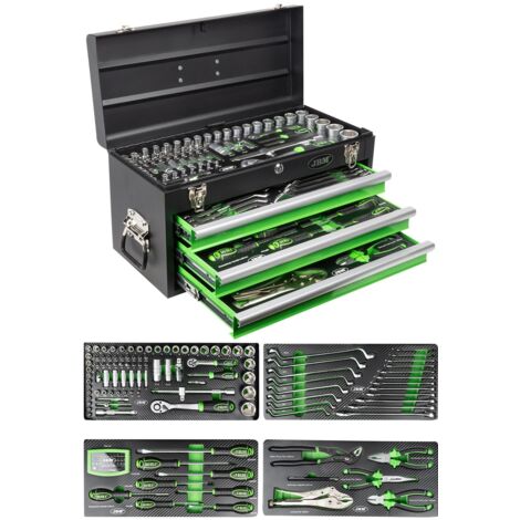 Caja metalica con herramientas 143 piezas cincado