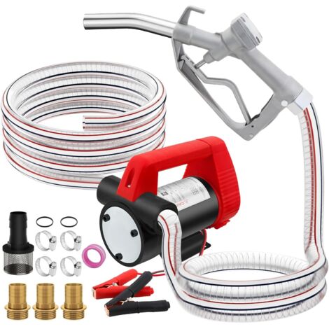 Bomba de Diesel Gasoil 12V 175W para transferir combustible con mangueras, 0-50 L/min