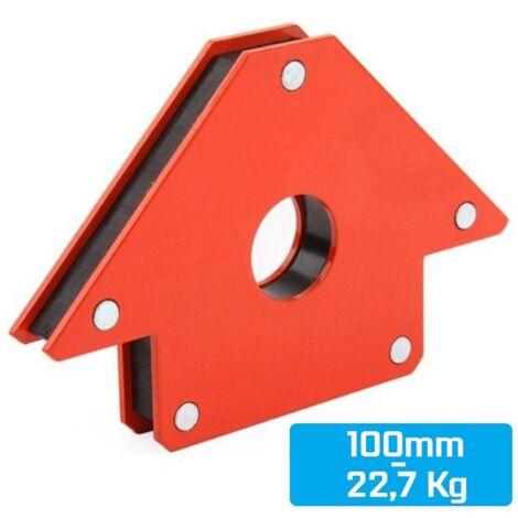 Escuadra Magnetica para Soldar Imanes Soldadura Escuadras Magneticas para Soldar Iman de capacidad 23Kg Angulos 45° 90° 135° Escuadra Imantada para Soldar, 100mm