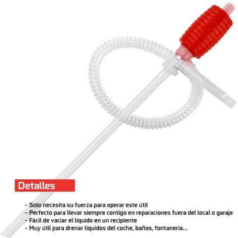 Juego de 2 bomba de sifón de transferencia de líquidos y combustible 540mm para sacar gasolina, agua, aceite, alcohol, queroseno…