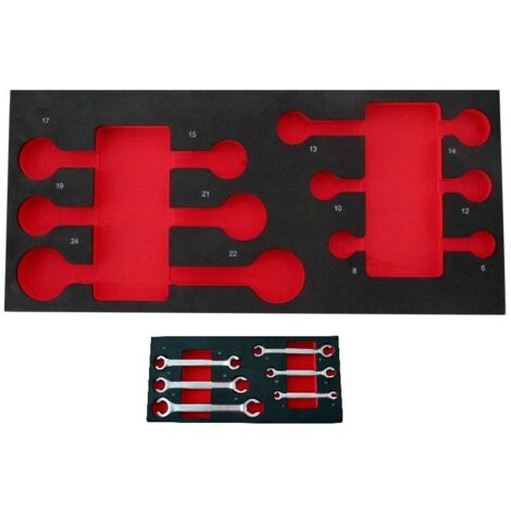 MODULO EVA VACIO PARA 6 LLAVES DE FRENO 6-24mm PARA CARRO DE HERRAMIENTAS (1/2)