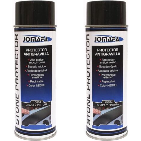 2 X SPRAY ANTIGRAVILLA COLOR NEGRO 500ML PROTECTOR BAJOS DE COCHES - PASOS RUEDA
