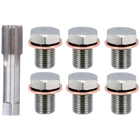 Surtido de tornillos y arandelas de tapon de carter con macho y estuche , M15 X 1.5P